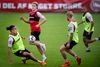 Yussuf Poulsen ved landsholdstræning på Helsingør Stadion. Foto: Liselotte Sabroe/Scanpix