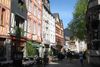 Bindingsværkshuse og brostensbelagte gader præger størstedelen af Rouens historiske bykerne. Foto: Andrea Stälter.