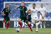Superligafodbold i Parken: FCK - AaB. AaBs Mathias Ross og Søren Tengstedt med FCKs Carlos Zeca.