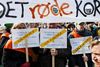 Lærerne har i ugens løb demonstreret for deres sag over hele landet – her forleden på Rådhuspladsen – men reelt er kampen på forhånd tabt, konstaterer forskere. Foto: Jens Dresling/Polfoto