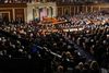 Barack Obama giver den årlige "State of the Union"-tale i januar 2012 til den amerikanske Kongres, der udgøres af Senatet og Repræsentanternes Hus.