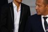 FC Barcelonas Neymar ankommer sammen med sin far, Neymar Santos, til retten for at give forklaring omkring hans skifte fra Santos til FC Barcelona i 2013. Foto: Francisco Seco/AP