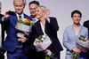 Hollandske Geert Wilders, franske Marine Le Pen og tyske Frauke Petry til en konference for europæiske nationalister i Koblenz, Tyskland. Foto: Michael Probst