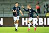 To af AGF's bedste på en skuffende aften: Nicklas Helenius og Jón Thorsteinsson fejrer førstenævntes reducering til 3-2 kort før tid. Foto: Henning Bagger/Ritzau Scanpix