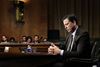 James Comey erklærede den 3. maj i en senatshøring, at han ikke fortryder sine beslutninger i Hillary Clintons e-mailsag, som måske kostede hende præsidentposten. Seks dage senere blev han fyret af Trump. Foto: Carolyn Kaster/AP
