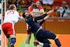 Nikola Karabatic og resten af det franske landshold måtte bøje sig for Danmark i OL-finalen i herrehåndbold. Foto Jens Dresling/Polfoto