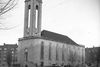 Skt. Lukas Kirke fotograferet ved Ingerslevs Boulevard i december 1939. Ukendt fotograf, Aarhus Stadsarkiv