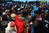 Op mod 10.000 migranter ankom lørdag til den østrigske grænseby Nickelsdorf.
