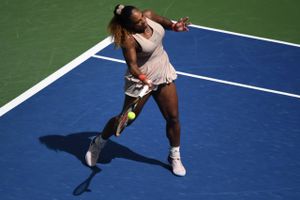 Serena Williams slog Maria Sakkari i tre sæt. Foto: Danielle Parhizkaran/Ritzau Scanpix