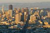 San Francisco i skumringen.