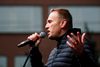 FILE PHOTO: Russian opposition leader Alexei Navalny delivers a speech during a rally to demand the release of jailed protesters, who were detained during opposition demonstrations for fair elections, in Moscow, Russia September 29, 2019. REUTERS/Shamil Zhumatov -/File Photo