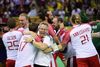 Dansk glæde over den imponerende sejr over de regerende olympiske mestre i håndbold Frankrig. Foto: Mikkel Khan Tariq/Polfoto