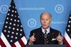 WASHINGTON, DC - MARCH 10: U.S. President Joe Biden gestures as he gives remarks a the DNC Winter Meeting at the Washington Hilton Hotel on March 10, 2022 in Washington, DC. During the speech, Biden spoke on the actions his administration has taken in his first year of office and the ways the American Rescue Plan Act of 2021 has affected people. Anna Moneymaker/Getty Images/AFP == FOR NEWSPAPERS, INTERNET, TELCOS & TELEVISION USE ONLY ==