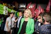 Statsminister Helle Thorning-Schmidt (S) på vej til partilederdebat på TV 2.
