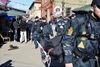 Den 13. marts rykkede politiet talstærkt ind på Christiania. Forud var gået mere end halvandet års efterforskning, og aktionen har foreløbig resulteret i 86 varetægtsfængslinger. Foto: Mik Eskestad
