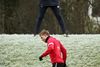 Kasper Hjulmand overvåger træningen og sit nyindkøb Pierre Bengtsson. Mainz 05 har fået en god start på anden halvdel af sæsonen, men hver weekend er der kontant afregning. Foto: Fredrik von Erichsen /AP
