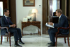 TV 2 's Rasmus Tantholdt interviewer Bashar al-Assad. Foto: TV 2