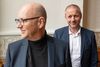Venstrefolkene Carsten Kissmeyer (t.v) og Martin Geertsen (t.h) har begge markeret sig på hver sin side af debatten om balancen mellem land og by. De mener, at det er naturligt, at kæmpe med næb og klør for sin egen region - også partikammerater imellem. Foto: Gregers Tycho