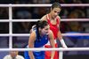 OL i Paris. Boksning. Imane Khelif, Algeriet, mod Angela Carina fra Italien. Foto: Gregers Tycho