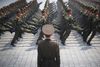 Soldiers march across Kim Il Sung Square during a military parade on Saturday, April 15, 2017, in Pyongyang, North Korea to celebrate the 105th birth anniversary of Kim Il Sung, the country's late founder and grandfather of current ruler Kim Jong Un. (AP Photo/Wong Maye-E)
