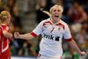 Maria Fisker har scoret for Danmark i bronzekampen mod Polen.