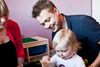 Kristina og Asger Vesterby vil gerne have kønnet på deres kommende barn at vide, som det skete, da de mødte op til scanning i uge 12 med deres førstefødte, Nanna. Foto: Cecilie Smetana
