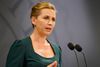 Statsminister Mette Frederiksen holder pressemøde om covid-19 i Statsministeriet i København, lørdag den 15. august 2020. (Foto: Mads Claus Rasmussen/Scanpix 2020)