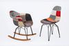 Ved hjælp af patchwork kan enhver give nyt liv til sine gamle designklassikere og sætte et personligt præg på sin indretning. Her er det designstudiet Kubikoffs patchwork-version af et par af Eames’ klassiske stole. Foto: PR/Kubikoff