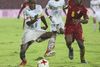 Mohammed Kudus (tv) i kamp for Ghana under U-17-VM i 2017. Han debuterede i den danske reserveliga som 16-årig mod Viborg måneder før U-17-VM. Foto: AP