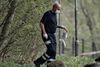 Politiet er i gang med at undersøge det område ved Dybedalsvej i Farum, hvor pigen blev fundet. Foto: Mikkel Khan Tariq/Polfoto