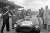 Alberto Ascari i sin Lancia under et løb i Rom. (Arkivfoto)
