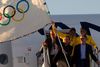 Forrest til højre var Carlos Nuzman med til at føre det olympiske flag til Brasilien efter legene i London 2012. Arkivfoto: AP