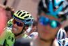 Det var en tilfreds Contador, der efter fredagens etape mødte pressen - og ikke mindst efterfølgende fulgtes med holdkammeraterne i den lejede Tinkoff-bus. Foto: Christophe Ena/AP