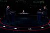 Præsident Donald Trump (tv) og hans udfordrer ved præsidentvalget, Joe Biden, vakte med nattens debat stor furore i USA og resten af verden med en rodet og aggressiv debat. Foto: Olivier Douliery/Pool via REUTERS TPX IMAGES OF THE DAY
