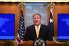 USA's udenrigsminister, Mike Pompeo, oplyste fredag på et pressemøde i Washington, at USA trækker sig ud af aftalen med Rusland om et forbud mod atombevæbnede, landbaserede mellemdistanceraketter. Aftalen blev indgået i 1987. Foto: Eric Baradat/AFP