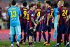 Messi med trofæet efter Copa del Rey-sejren mod Athletic Bilbao. Vinder Barcelona finalen i aften mod Juventus, tager klubben The Treble.