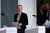 Statsminister Mette Frederiksen (S) samt sundheds- og ældreminister Magnus Heunicke (S), da statsministeren afholder pressemøde om covic-19 i Danmark i Spejlsalen i Statsministeriet mandag den 6. april 2020.. (Foto: Philip Davali/Ritzau Scanpix)