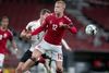 Kasper Dolberg fik de første 83 minutter på banen i kampen mod Belgien. Silkeborgenseren kom dog ikke frem til store chancer. Foto: Liselotte Sabroe/Ritzau Scanpix