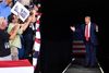 (ARKIV) (FILES) In this file photo US President Donald Trump arrives for a campaign rally at the BOK Center on June 20, 2020 in Tulsa, Oklahoma. - Trumps planlagte genstart af valgkampagnen ligner en fiasko, og det er ikke det eneste, han slås med nu. Store problemer ser ud til at hænge fast på ham. Det skriver Ritzau, tirsdag den 23. juni 2020.. (Foto: NICHOLAS KAMM/Ritzau Scanpix)