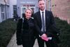 Rikke Louise Andersen og hendes advokat Silas Hecht. Privatfoto