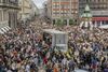 Politiet anslår, at 15.000 deltog i en antiracistisk demonstration i København 7. juni. Nu er en af deltagerne testet positiv for Covid-19. Foto: Nikolai Linares/Ritzau Scanpix