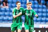 Angriberen Nicklas Helenius scorede onsdag sit sjette ligamål for OB siden skiftet til klubben sidste sommer. Målet faldt, da fynboerne spillede 1-1 i Randers. Foto: Henning Bagger