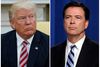 Den amerikanske præsident Donald Trump (tv.) og den nu fyrede FBI-chef James Comey. Foto: AP
