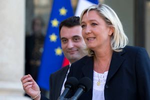 Florian Philippot har i årevis været Marine Le Pens højre hånd og hjernen bag Front Nationals strategi. Nu forlader han partiet efter interne stridigheder. Foto: JACQUES BRINON/AP