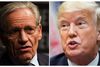 Den berømte Watergate-journalist Bob Woodward (til venstre) har skrevet en bog om forholdene i Det Hvide Hus under Donald Trump. Fotos: Mandel Ngan, Jim Watson/Ritzau Scanpix