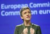 Margrethe Vestager (R) forlod i 2014 dansk politik, da hun blev udnævnt til EU’s konkurrencekommissær. Foto: Thierry Monasse/AP