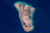 Dette satellitfoto udgivet af det europæiske rumagentur ESA viser øen Kharg, hvorfra der lastes enorme mængder af olie: Foto: ESA