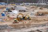 Byggeriet af det nye fodboldstadion i Kongelunden i Aarhus er ramt af massive budgetoverskridelser i omegnen af en kvart milliard kroner. Arkivfoto: Casper Dalhoff
