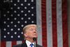 Trump i Kongressen, da han tirsdag leverede sin første State of the Union-tale. Foto: Win McNamee/Pool via AP