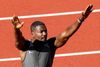 Justin Gatlin har tidligere smadret den gode stemning ved at være midtpunkt i en dopingskandale. Foto: Charlie Riedel/AP